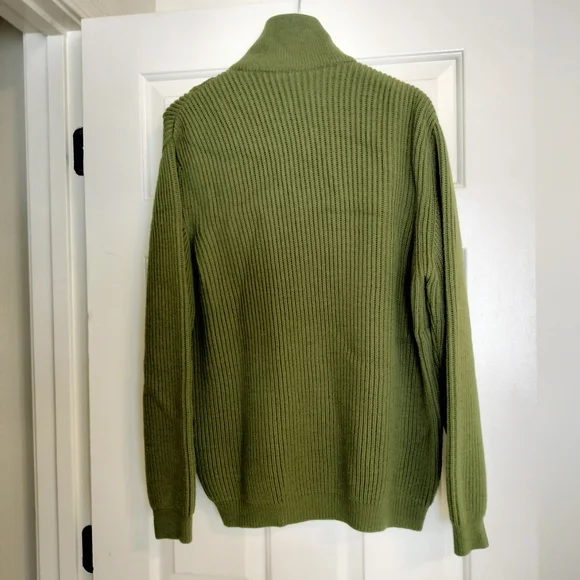 Vintage Wool Men's Duxbak Utica Sportswear Cable Zip Up Sweater Size L - Picture 2 of 11